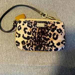 Leopard print coach wristlet